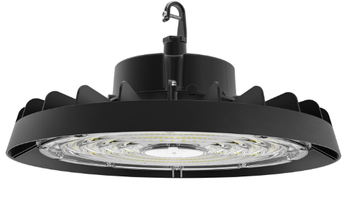 ESL Vision ESL-HFX-100150W-13550-BK-90D RHB Series, Round Highbay, Selectable Wattage 100W,125W,150W, Multi-Color Temperature, 22,500 Lumens, 0–10V 12V AUX Dimming, Beam Angle 90, Black Finish, Hook Mount