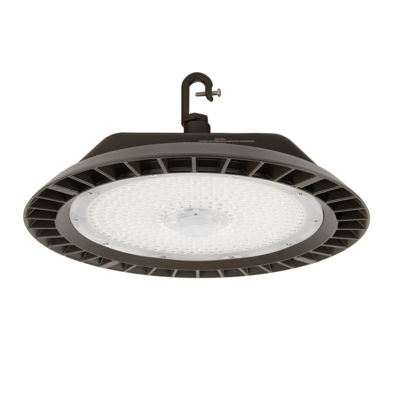 ESL Vision ESL-RHB-100200W-240-HV-BZ-120D Adjustable Round LED High Bay Light, Wattage 200/150/120/100W, Lumens 28,000 lm, Color Temperature 4000K, 120° Lens, Voltage 277-480VAC Input, Integrated Sensor Receptacle, 6' Black Cord, Bronze Finish
