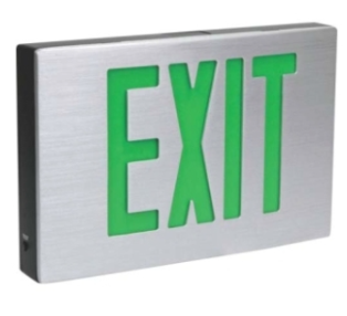 Orbit ESLA-B-A-2-R-2C Led Cast Alum Exit Sign Black Housing Al Fp 2f Red Letters Dual-circ
