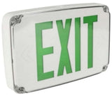 Orbit ESLN4M-W-1-G-EB Micro LED Wet Location Exit Sign White Housing W/ Single Face Green Letters Battery Backup