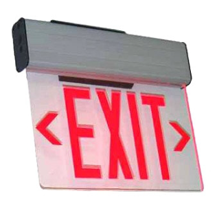 Orbit ESSE-A-1-G-2C Led Surface Edge-lit Exit Sign Al Cas 1f Green Letters Dual-circ