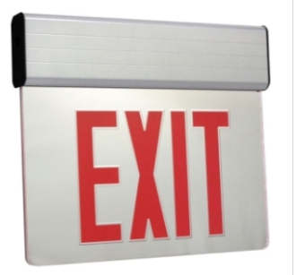 Orbit ESSE-A-1-G-EB-SDT Led Surface Edge-lit Exit Sign Al Cas 1f Green Letters Battery Back-up Self Diagnostic Test