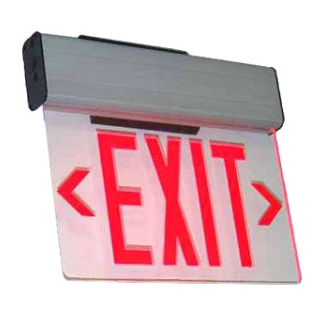Orbit ESSE-A-2-R-2C Led Surface Edge-lit Exit Sign Al Cas 2f Red Letters Dual-circ