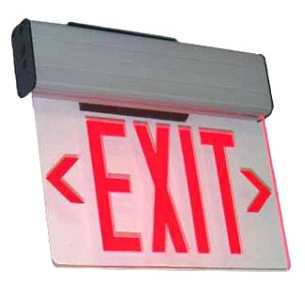 Orbit ESSE-B-1-G-AC Led Surface Edge-lit Exit Sign Black Cas 1f Green Letters Ac Only