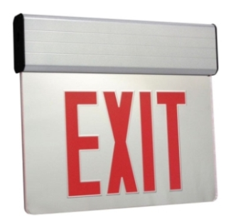 Orbit ESSE-B-1-G-EB Led Surface Edge-lit Exit Sign Black Cas 1f Green Letters Battery Back-up