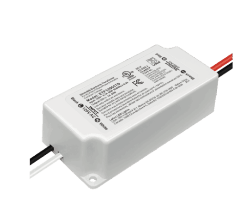 Lotus LED Lights ETF24060TD 24V DC 60W Mini Electronic Transformer 2.5A Triac Dimmable 120VAC input UL Class 2 Type HL Constant Voltage
