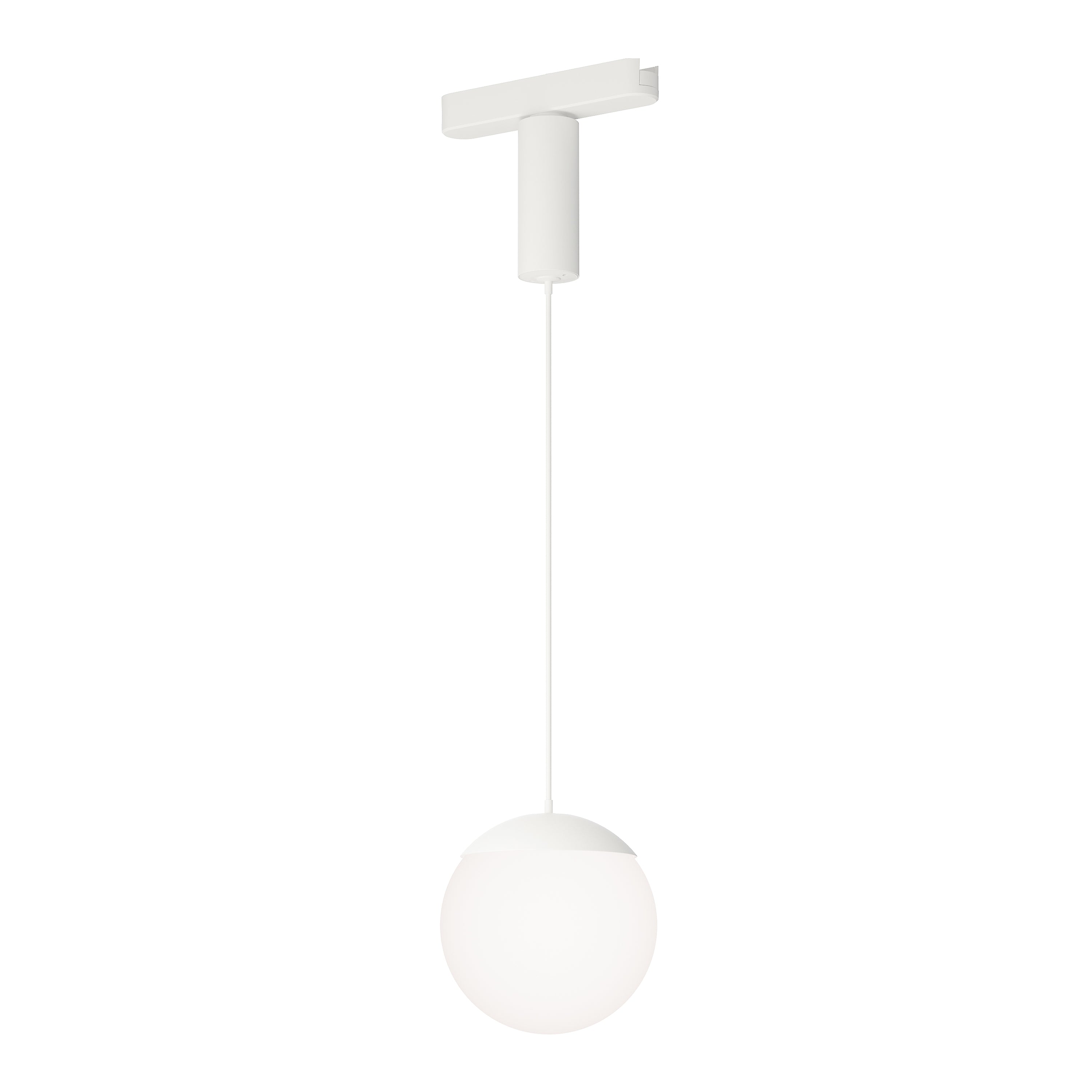 ET2 Contemporary Lighting ETL31013-WT Continuum 1-Light Track Snowball Pendant Ceiling Light - Color Temperature: 3000K - Finish: White