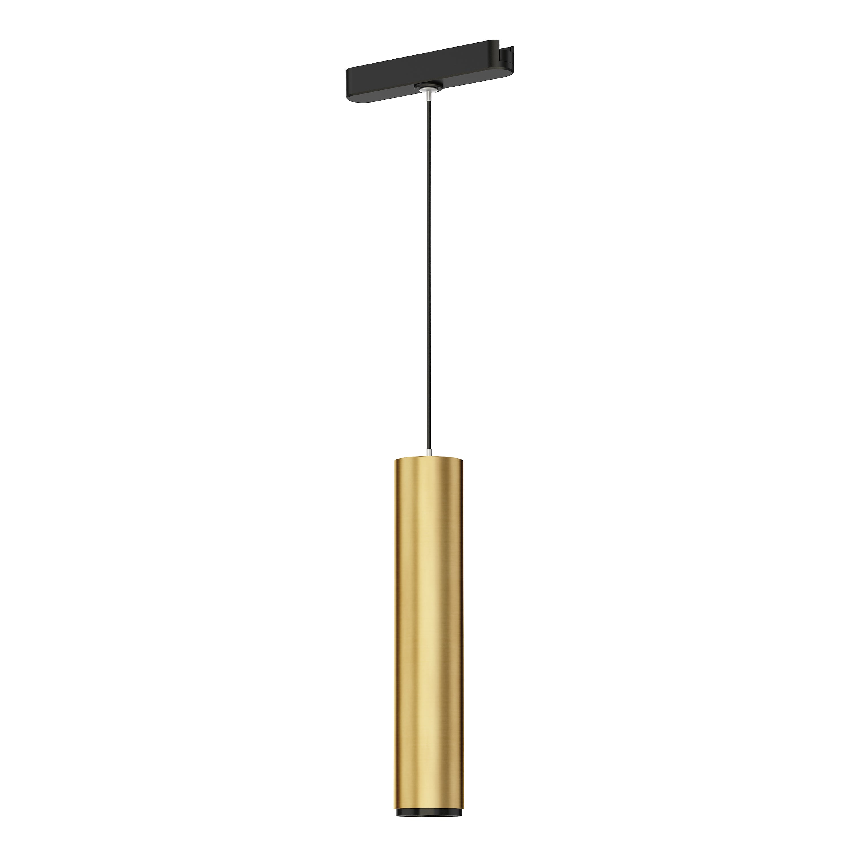 ET2 Contemporary Lighting ETL31022-NAB Continuum 1-Light Track Tube Pendant Ceiling Light - Color Temperature: 3000K - Finish: Natural Brass