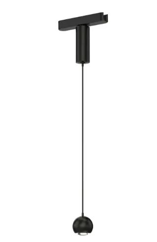 ET2 Contemporary Lighting ETL31251-BK Continuum Track 2" LED Sphere Pendant, Color Temperature 3000K, Voltage 120-277V, Black Finish
