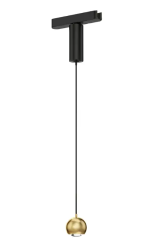 ET2 Contemporary Lighting ETL31251-NAB Continuum Track 2" LED Sphere Pendant, Color Temperature 3000K, Voltage 120-277V, Natural Aged Brass Finish