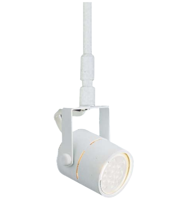 ELCO Lighting ETLD528-24W Low Voltage LED Cylinder Track Fixture with 24" Extension, 50W 12V Triac White Finish