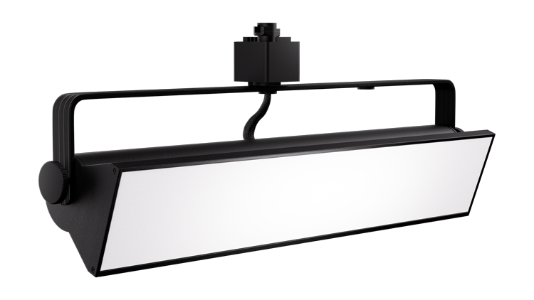 Elco Lighting ETW43CT5B LED Pipe™ Wall Wash Track Fixture with CCT Switch - 2500 lm - 40W - 5CCT 2700K-5000K - 120V - Black