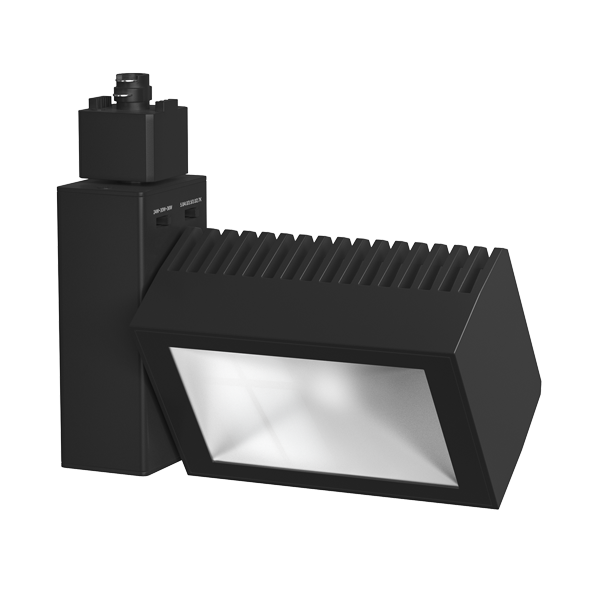 Elco Lighting ETW663CT5B LED Boom™ Wall Wash Track Fixture with 5-CCT & 3-Wattage Switch - Black