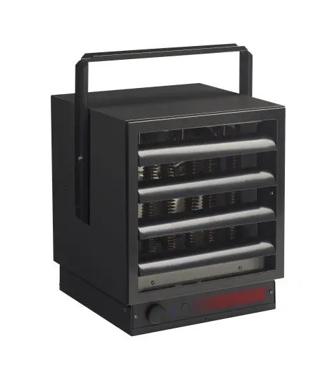 Cadet EUH05B34CT Dimplex EUH Series Industrial Electric Unit Heater, 5KW/3.75KW, 208/240V, 1 or 3 Phase, Built-In Thermostat & Contactor, Ceiling Mount Bracket Included, Black/Charcoal