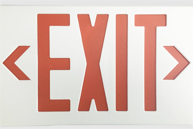 Eiko EXIT-R-W Exit Sign Red White Housing