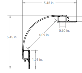 Alloy LED AL-50-31-9994-AL Suspan 1 Gen 2, L Bracket, for Mitred Corners with Lens Oriented In or Out