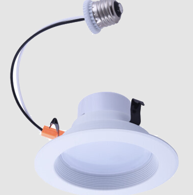 Eiko DK4-13W/9/940-D-120-W/B 4 Inch Downlight Kit, ES E26 Base, Wattage 13W, Lumens 900lm, 90CRI, Color Temperature 4000K, Dim, Wet Location, Voltage 120V, White Baffle