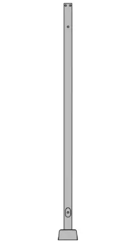 EnvisionLED ENV-SQ-SS-39FT-6-7G-AB 39-ft Straight Steel Pole, 6-in Square, 7 Gauge