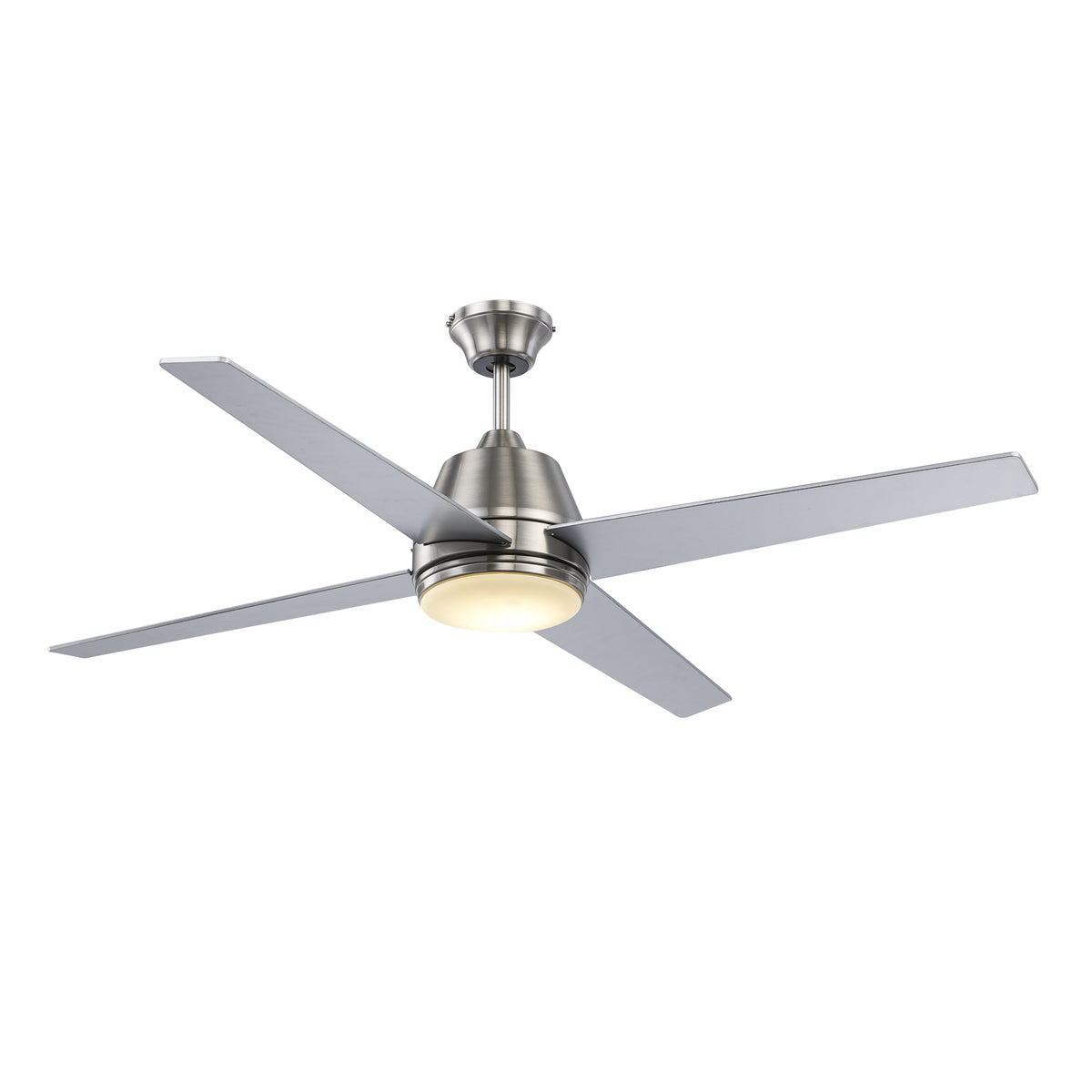 Trans Globe Lighting F-1026 BN Mammoth 52 inch brushed nickel ceiling fan with LED light