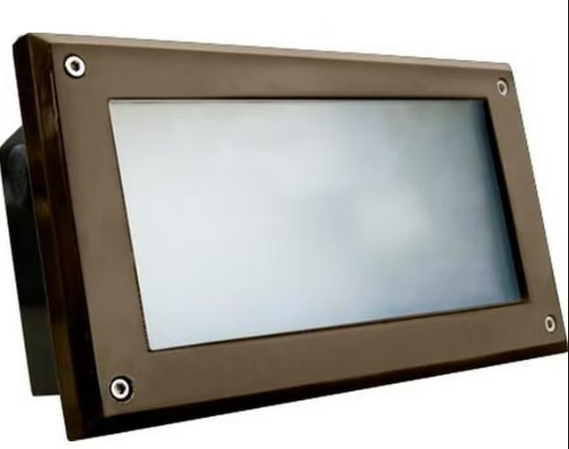 Dabmar Lighting FG2000-L12-40K-BZ G24 LED Fiberglass Open Face Step Light, Wattage 12W, Color Temperature 40K, Voltage 120V-277V, Bronze