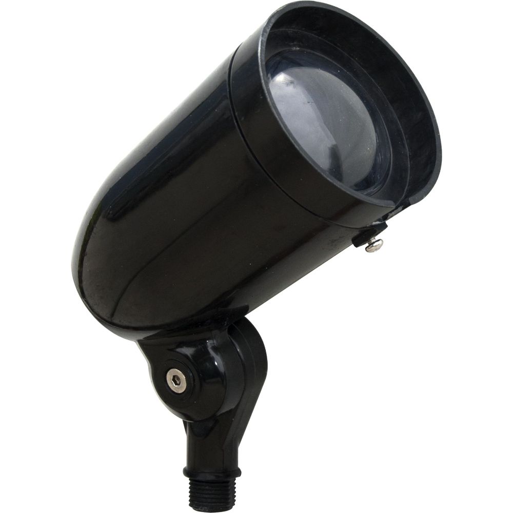 Dabmar Lighting FG22-L7-27K-B LED Fiberglass Directional Spot Light, 120V, E26, Color Temperature 2700K, Black Finish