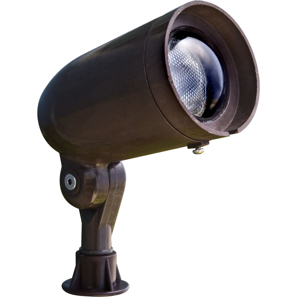 Dabmar Lighting FG22-L7-27K-BZ LED Fiberglass Directional Spot Light, 120V, E26, Color Temperature 2700K, Bronze Finish