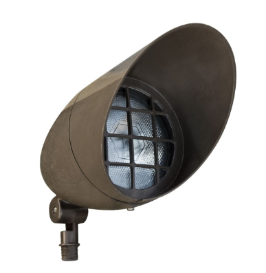 Dabmar Lighting FG23-L25S-64K-BZ Fiberglass Spot Light, E26, Color Temperature 6400K Spot Hood, Bronze Finish