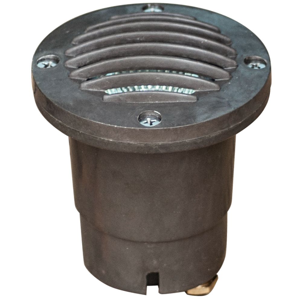 Dabmar Lighting FG317-L5-27K-B LED Fiber Glass In-Ground 2-Pin Well Light W/ Grill, 12V, Color Temperature 2700K, Black Finish