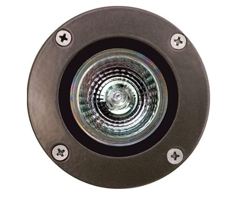 Dabmar Lighting FG318-L3-27K-BZ Fiberglass In-Ground Well Light, 2-Pin LED, Color Temperature 2700K, Bronze Finish