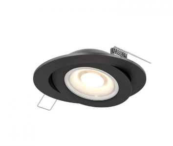 DALS Lighting FGM4-CC-V-BK Multi CCT Flat LED Recessed Gimbal - Universal 120V-347V, 0-10V Dimming