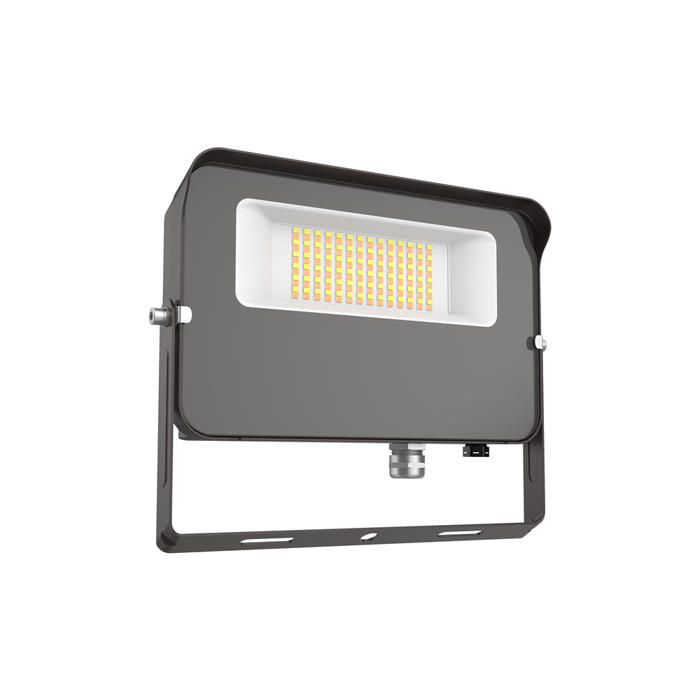 Eiko FL3/100W/7FCCT/UD/Y/PC Flood Light 100W 50/40/3000K 120-277V 0-10V Dimming Yoke Photocell