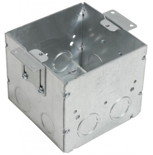 Orbit FLB-4SEDB Adjustable 4s 1-Gang Floor Box 3-1/2” Deep, 1/2”&3/4” KO, With 0 - 1” Adjustable Ear 10 Pack