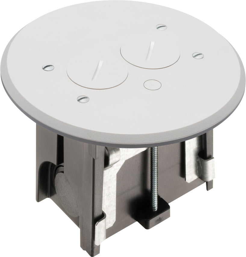 Arlington FLBAR101W White Adjustable Floor Box Round Cover