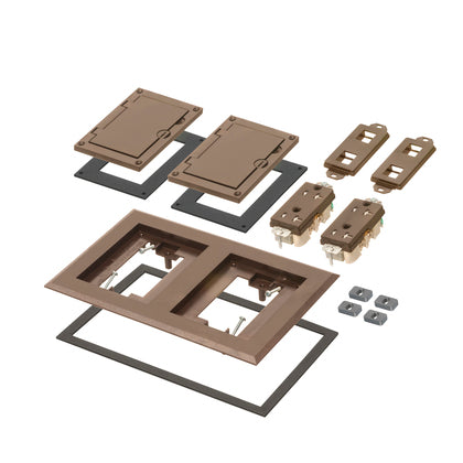 Arlignton FLBC8520BR Two Gang Plastic Cover Frame Kits