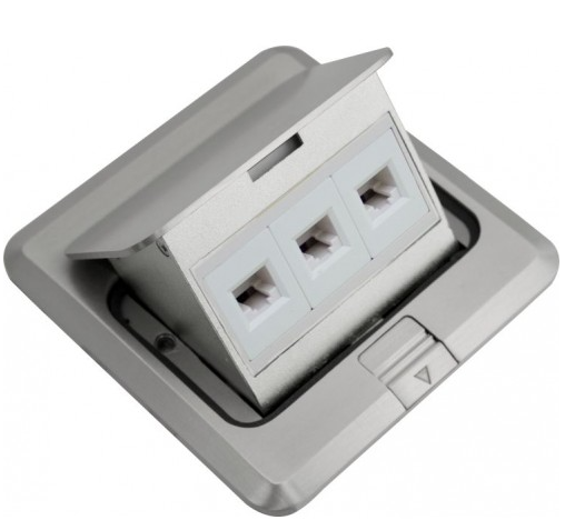 Orbit FLBPU-L-S-C-SS Floor Box Pop-up Cover Only With Low Voltage Square Cover, Stainless Steel
