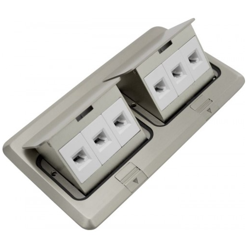 Orbit FLBPU-LL-C-SS Floor Box Pop-up Cover Only With 2 Low Voltage, Stainless Steel
