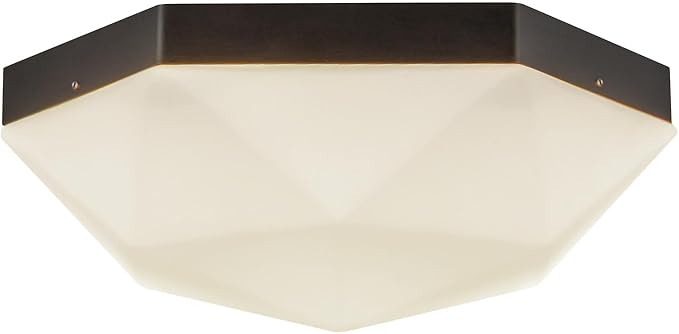 Alora Mood FM424512MBOP Krysta 2 Light 10.5 inch Matte Black Flush Mount Ceiling Light