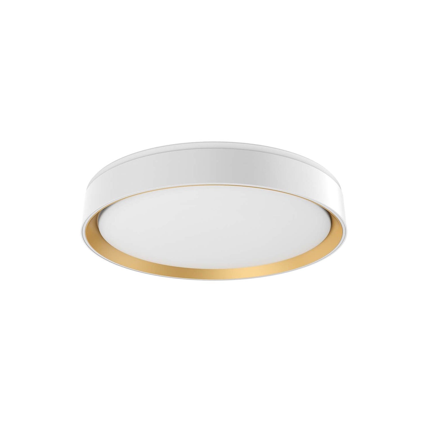 Kuzco Lighting FM43916-WH/GD-5CCT Essex 16" CCT LED Flush Mount in White-Gold with Frosted Acrylic Diffuser
