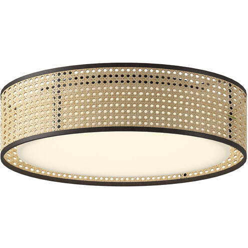 Alora Mood FM479016RB-5CCT Lyla LED 16 inch Rattan Flush Mount Ceiling Light - 5CCT