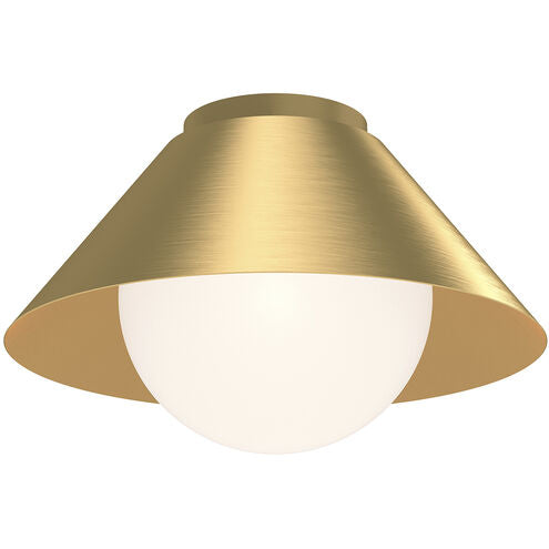 Alora Mood FM485214BGOP Remy 1 Light 13.5 inch Brushed Gold Flush Mount Ceiling Light