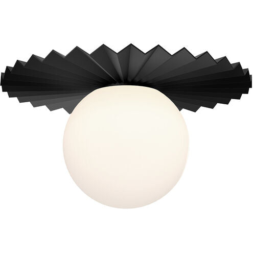 Alora Mood FM501212MBOP Plume 1 Light 11.88 inch Matte Black Flush Mount Ceiling Light