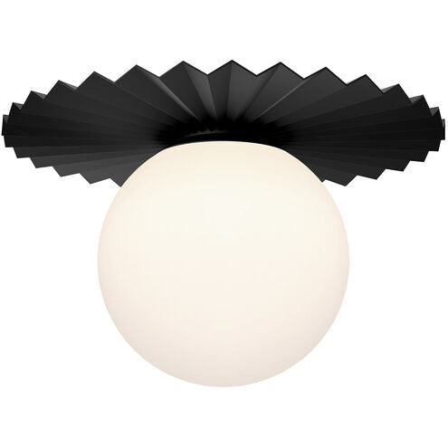 Alora Mood FM501214MBOP Plume 1 Light 13.88 inch Matte Black Flush Mount Ceiling Light