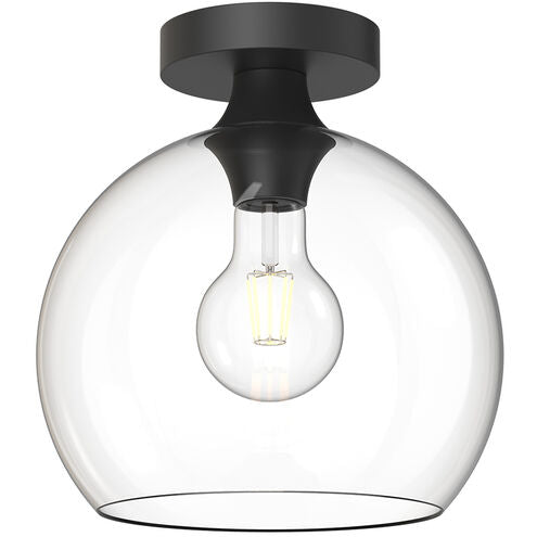 Alora Mood FM506210MBCL Castilla 1 Light 9.88 inch Matte Black Flush Mount Ceiling Light in Clear