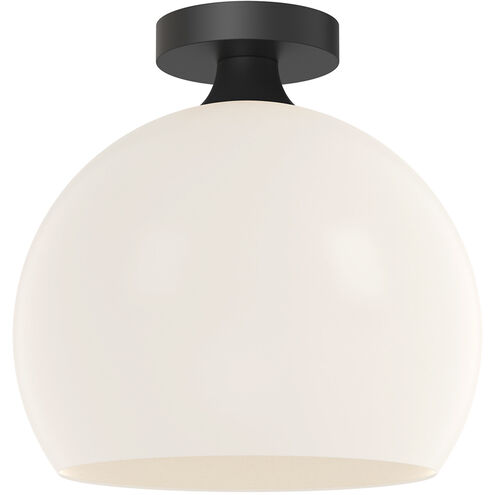 Alora Mood FM506312MBOP Castilla 1 Light 11.88 inch Matte Black Flush Mount Ceiling Light in Opal Glass
