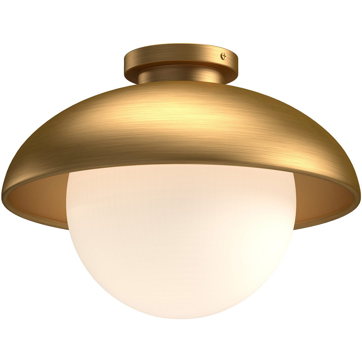 Alora Mood FM522012AGOP Rubio 1 Light 11" inch Aged Gold Flush Mount Ceiling Light