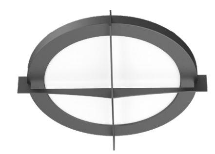 Westgate FMLB-WP-R9-TRM-BH1-BK 9 Inch Bulkhead Trim for FMLB-WP-R9 Wet Location Surface Mount, Black Finish
