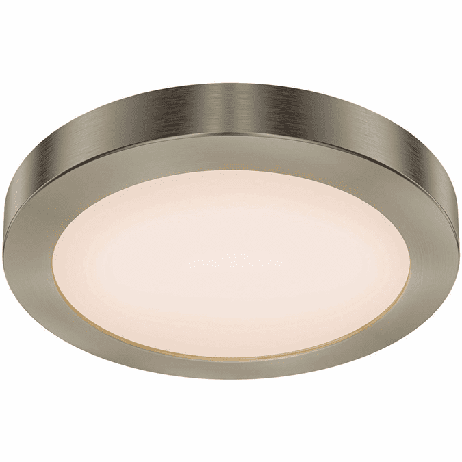 DALS Lighting FMM09-CC-SN Radiance 1 Light 9 inch Satin Nickel Flushmount Ceiling Light