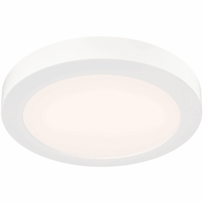 DALS Lighting FMM09-CC-WH Radiance 1 Light 9 inch Satin Nickel Flushmount Ceiling Light