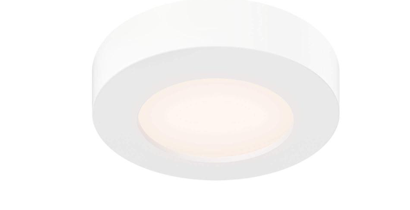 DALS Lighting FMP05-CC-WH Plastic Flush Mount, 5CCT - White Finish