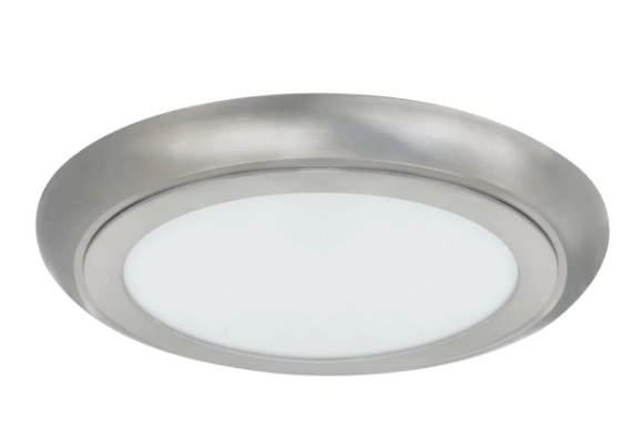 Feit Electric FP13D/4WY/NK 13 in. Round 3-in-1 Flush Mount LED Nickel Edgelit Flat Panel Ceiling Fixture, Multi-Color Temperature, Wattage 15W, Voltage 120V